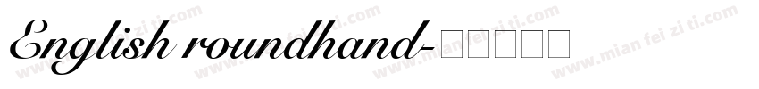 English roundhand字体转换